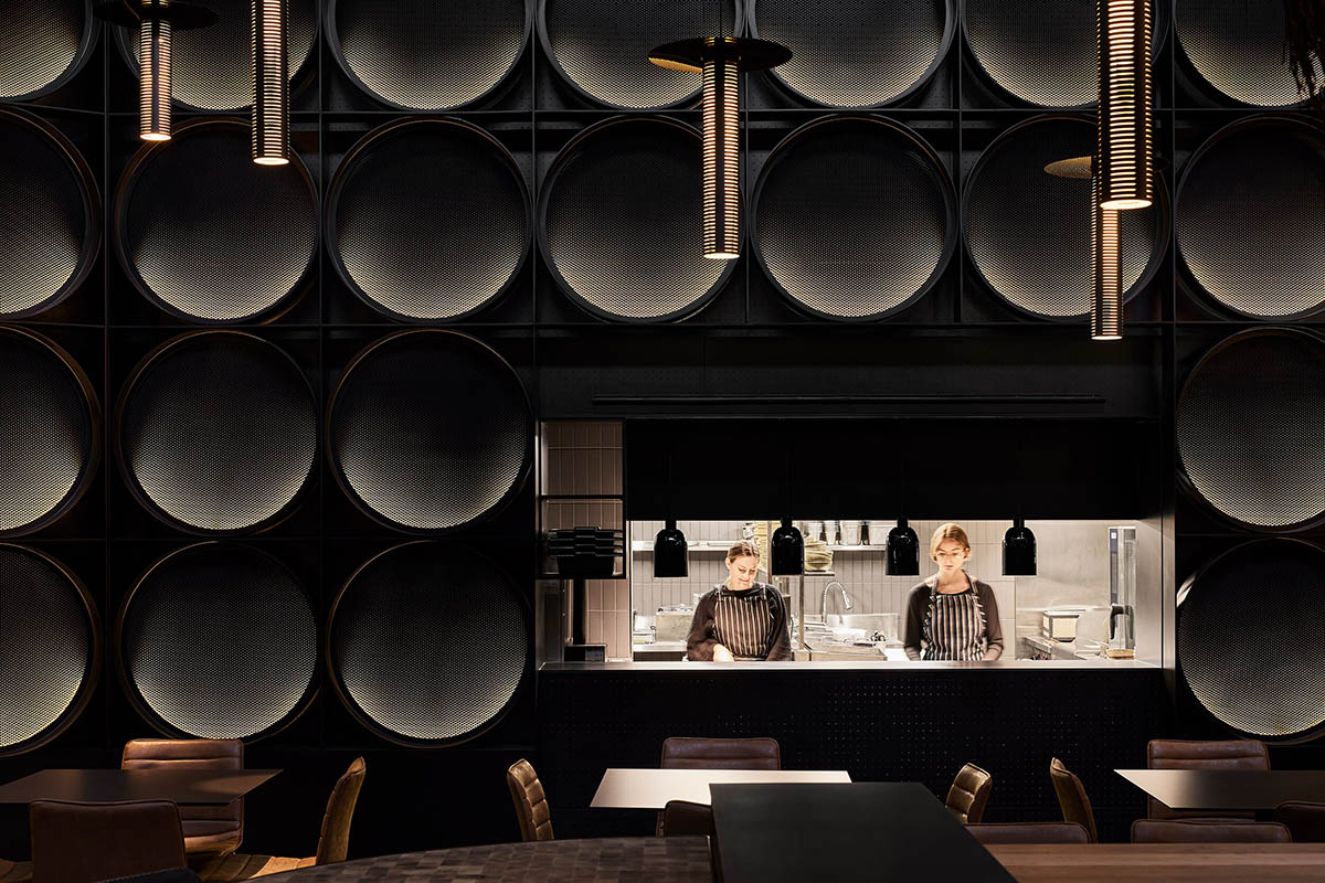 Splinter Society reflects the art of quality craft beer with dark tones within taproom in Glen Iris