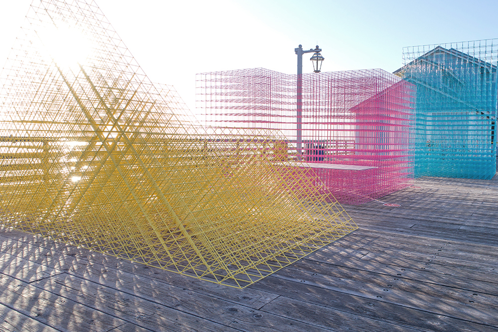 Three matrix pavilions by SPORTS are scattered in different parts of Santa Barbara