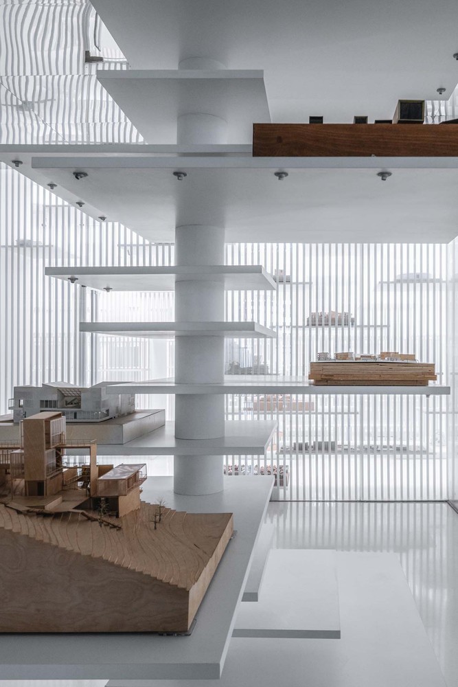 Wutopia Lab designed the first architectural model museum of China with continuous steel pipes