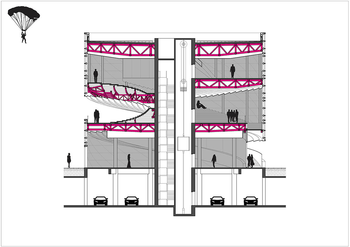 A Spiral Textile Center by Studio ATAH Adopts the Concept of Weaving