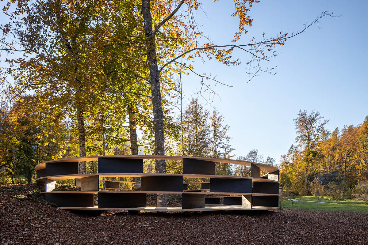 Stefano Boeri designs circular wooden tree-room in Borgo Valsugana, Italy