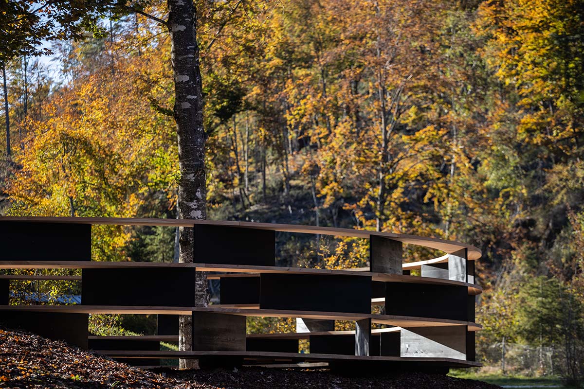 Stefano Boeri designs circular wooden tree-room in Borgo Valsugana, Italy