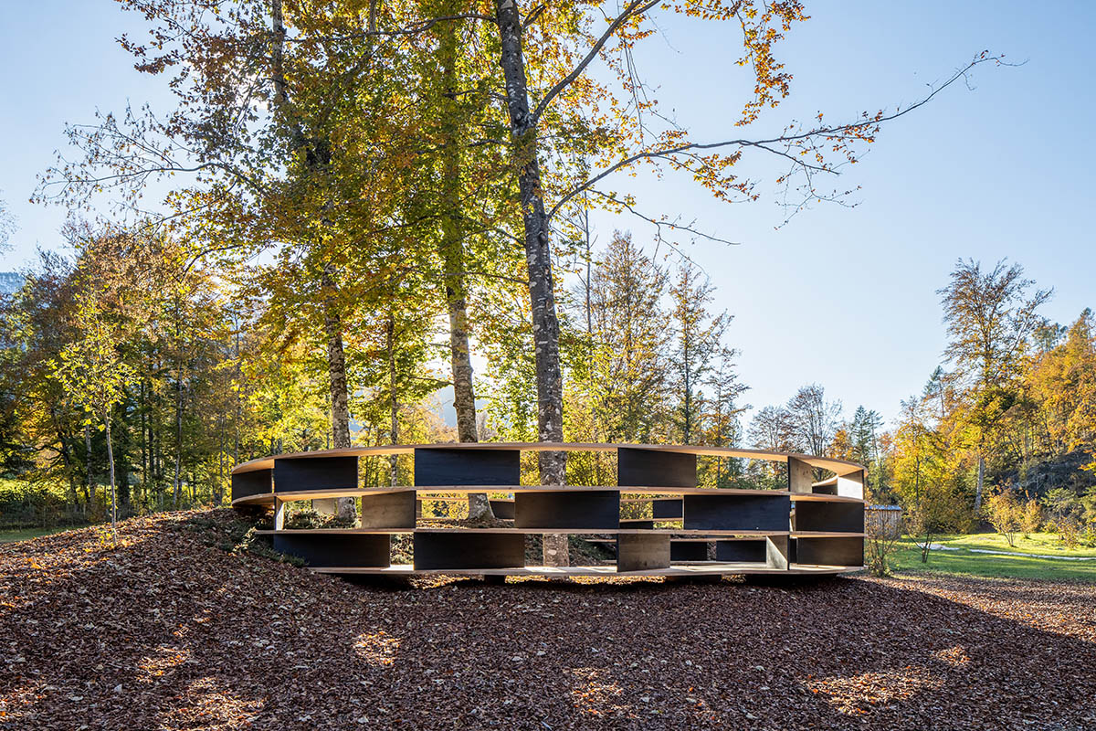 Stefano Boeri designs circular wooden tree-room in Borgo Valsugana, Italy