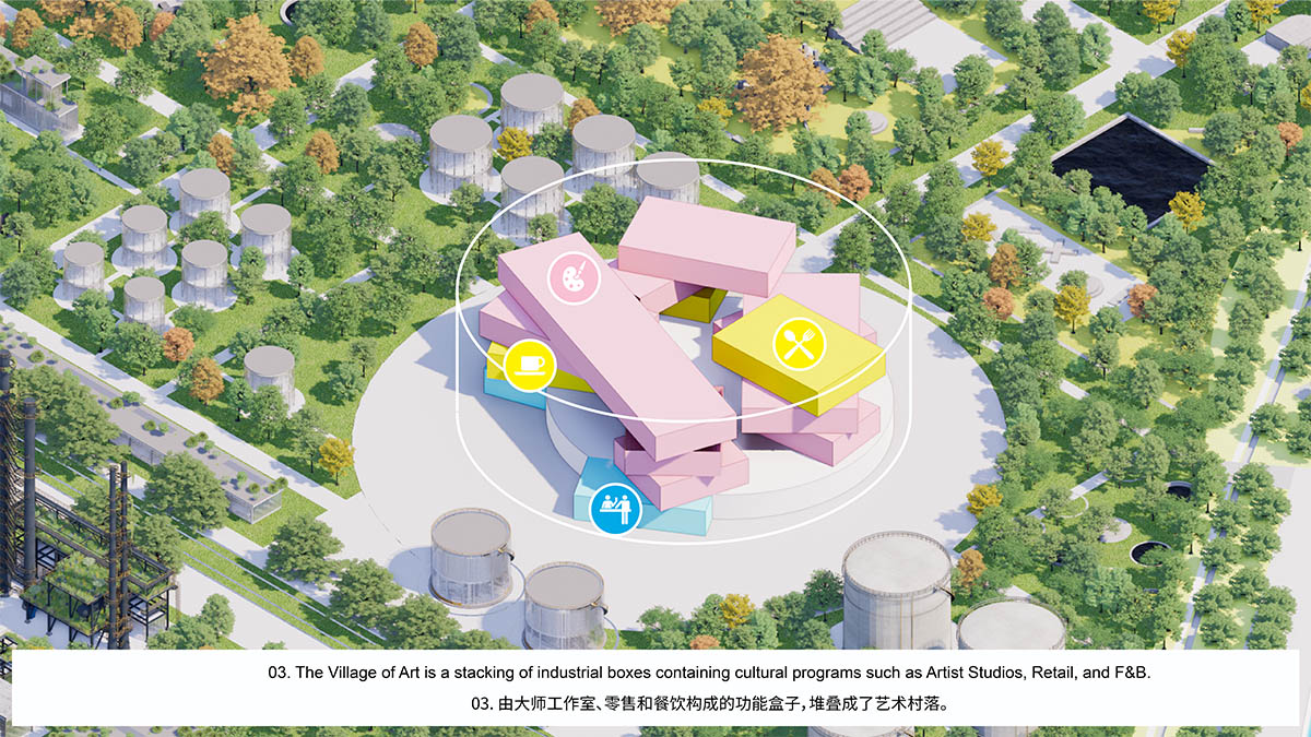 MVRDV reimagines former Hangzhou Oil Refinery Factory with cylindrical art and science museum