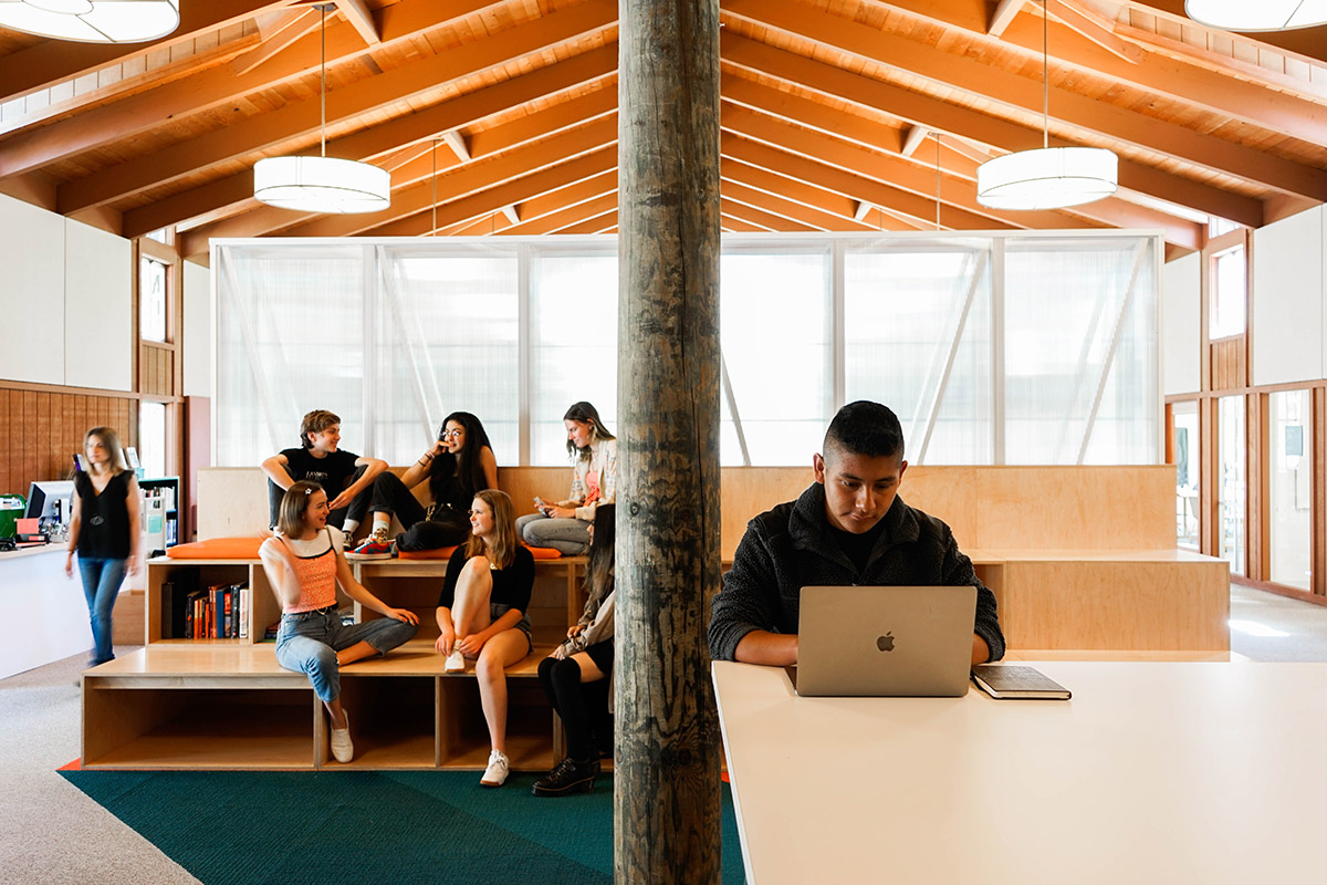 Studio O+A transforms old library for the digital age by incorporating working and socializing spaces