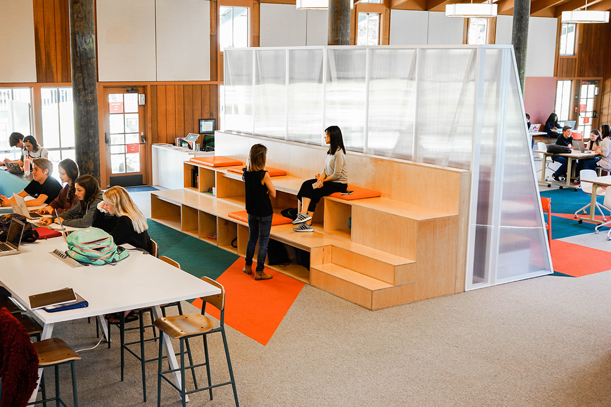 Studio O+A transforms old library for the digital age by incorporating working and socializing spaces