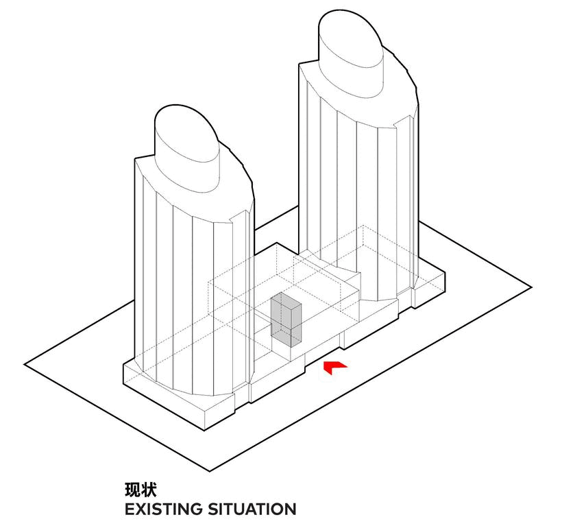 CLOU renovates Beijing's Huijing Twin Towers with a three-dimensional city courtyard