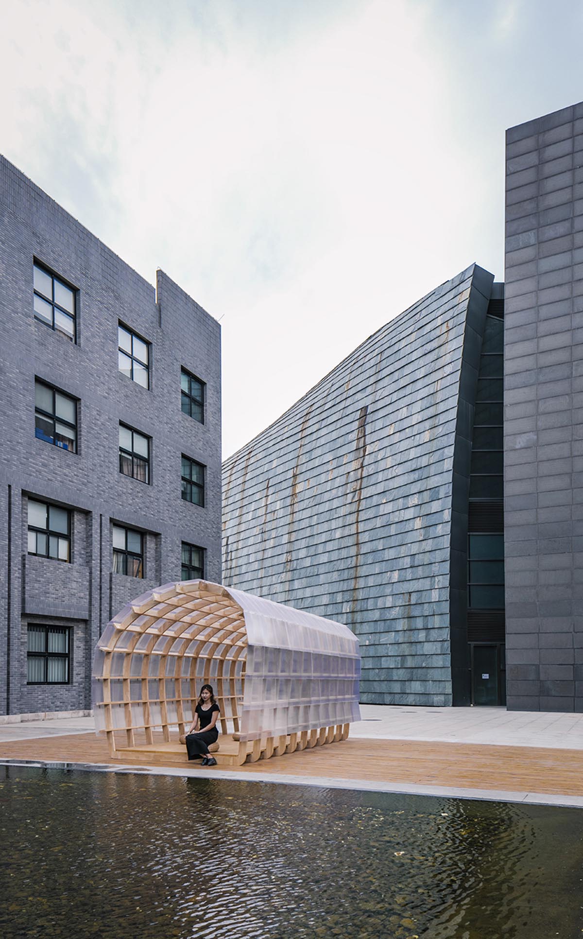 CAFAarchStudio10’s students designed seven installations creating personalized forms with wood