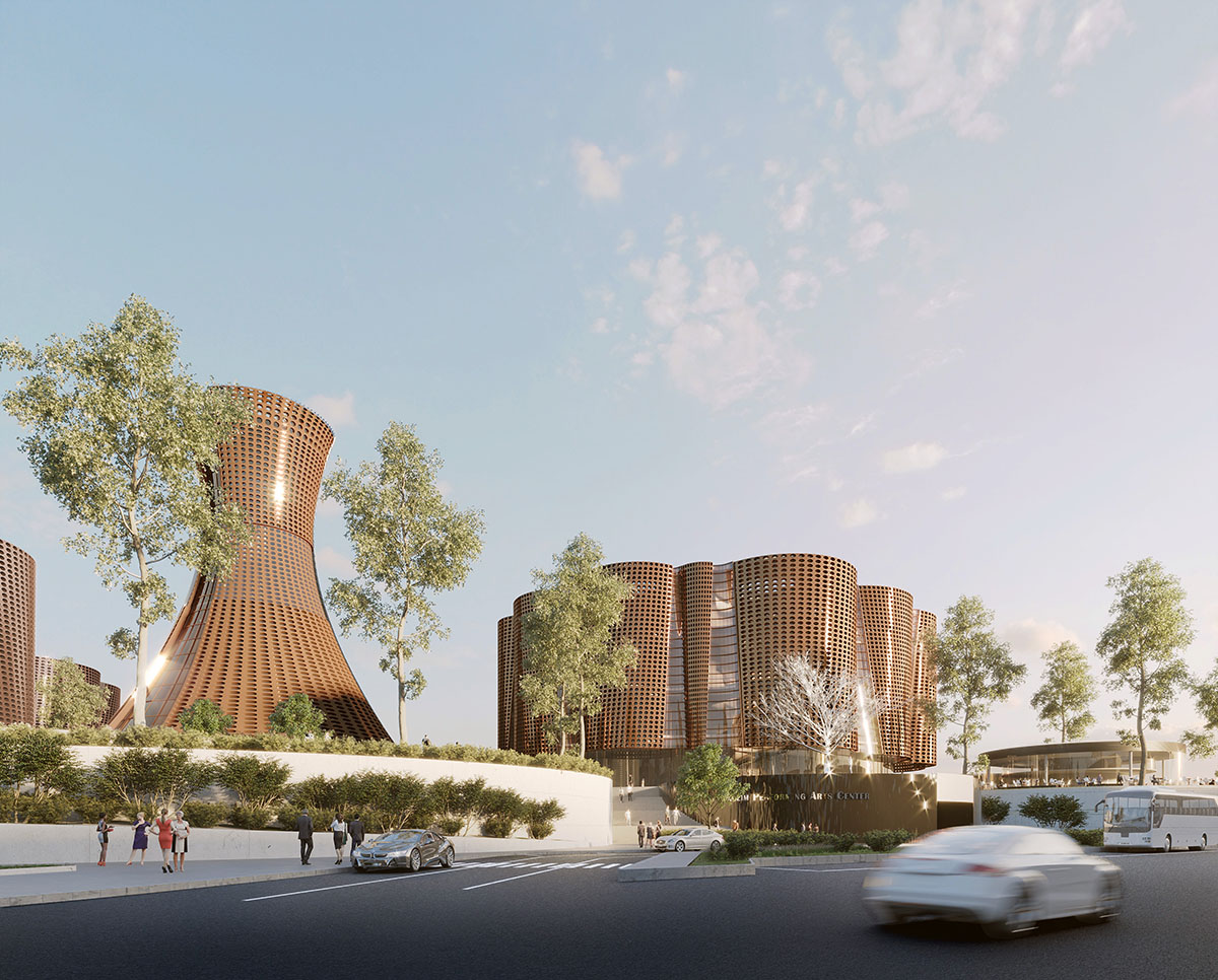 SPF:a unveils plans for orange tree-inspired Anaheim Performing Arts Center in California