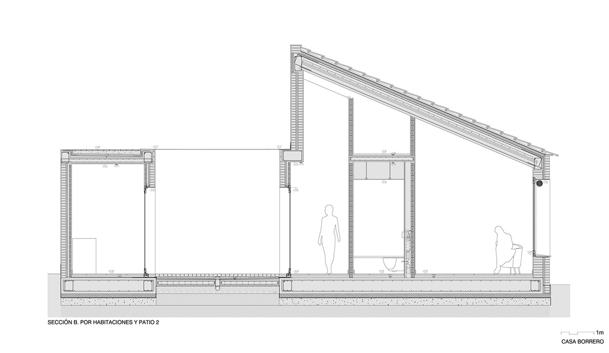 Studio Wet creates single linear space for a fortress-like family house in small village of Spain