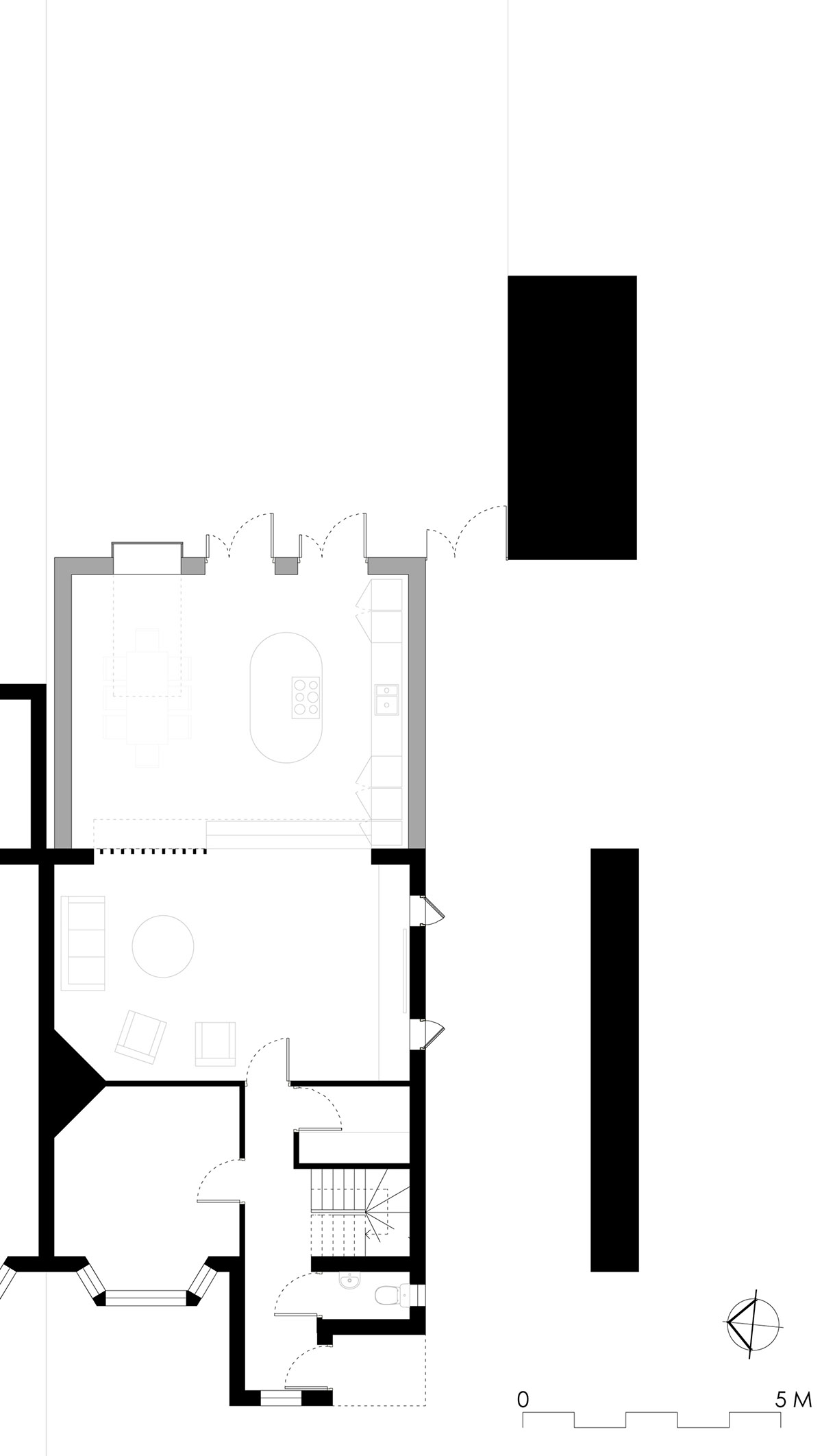 Studio Jayga Architects creates greenish and powder-colored interiors featuring arched doors in Essex