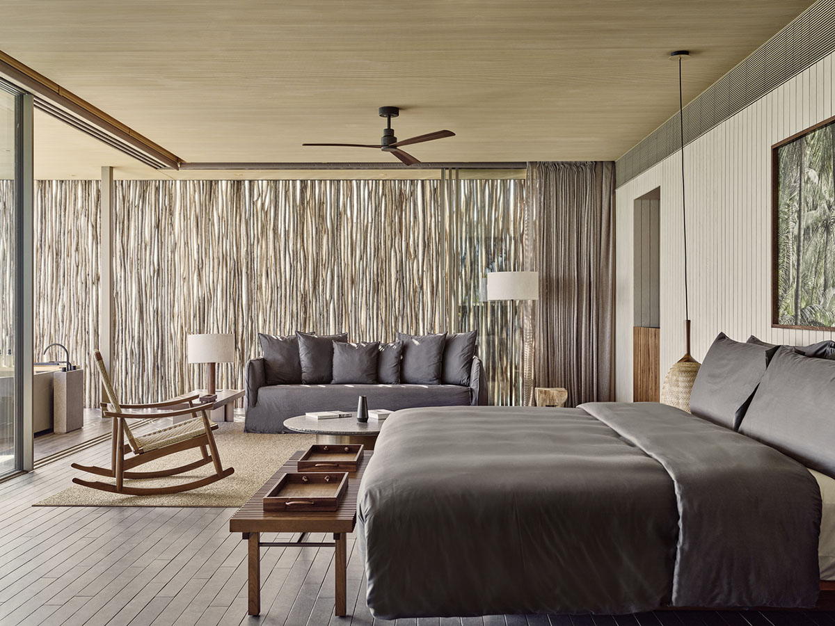 Studio MK27 completes Patina Maldives Hotel with earth-toned palette disappearing in sand