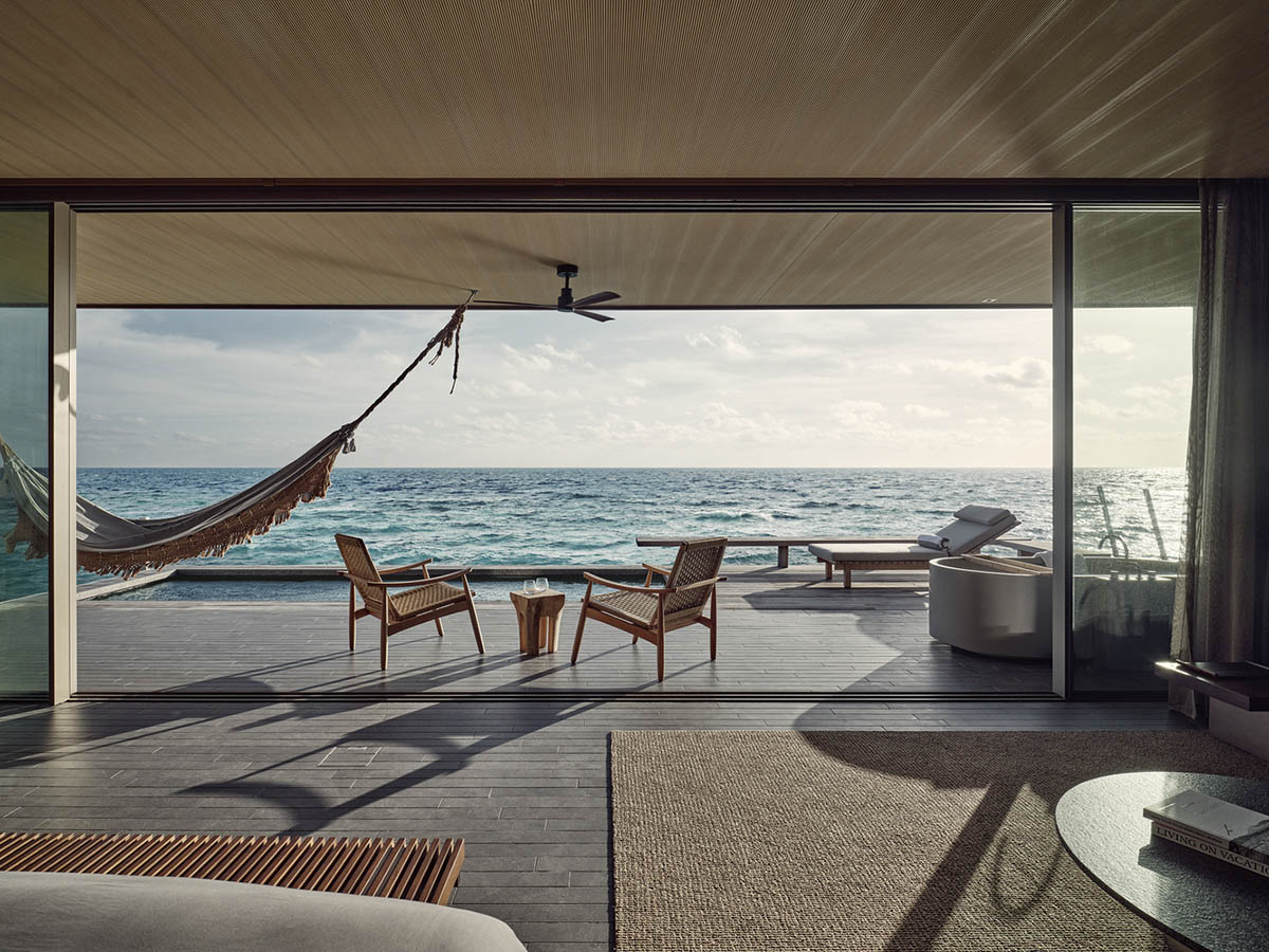 Studio MK27 completes Patina Maldives Hotel with earth-toned palette disappearing in sand