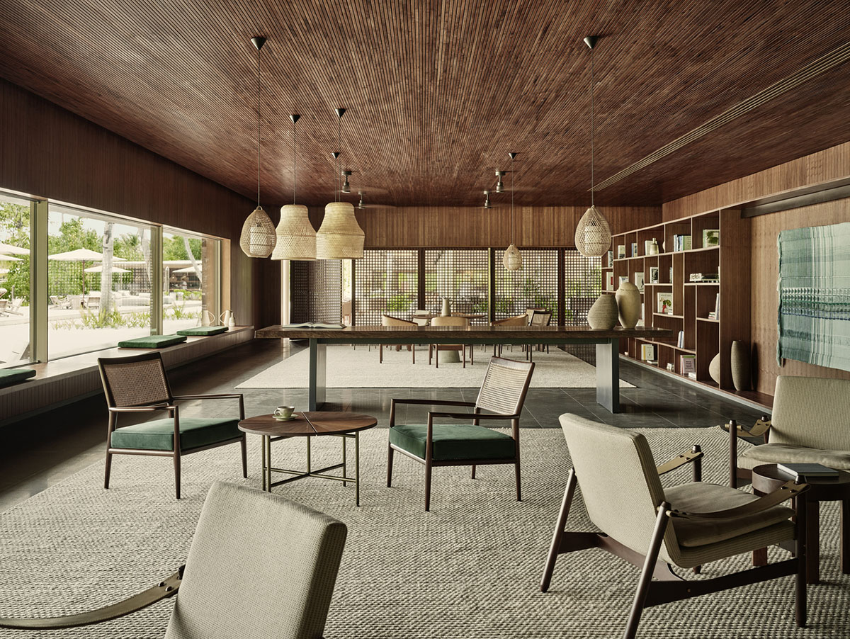 Studio MK27 completes Patina Maldives Hotel with earth-toned palette disappearing in sand