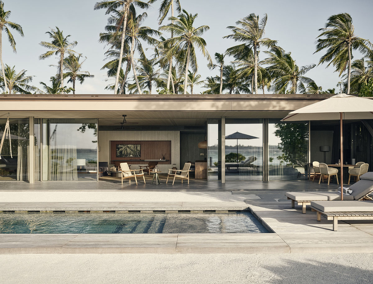 Studio MK27 completes Patina Maldives Hotel with earth-toned palette disappearing in sand