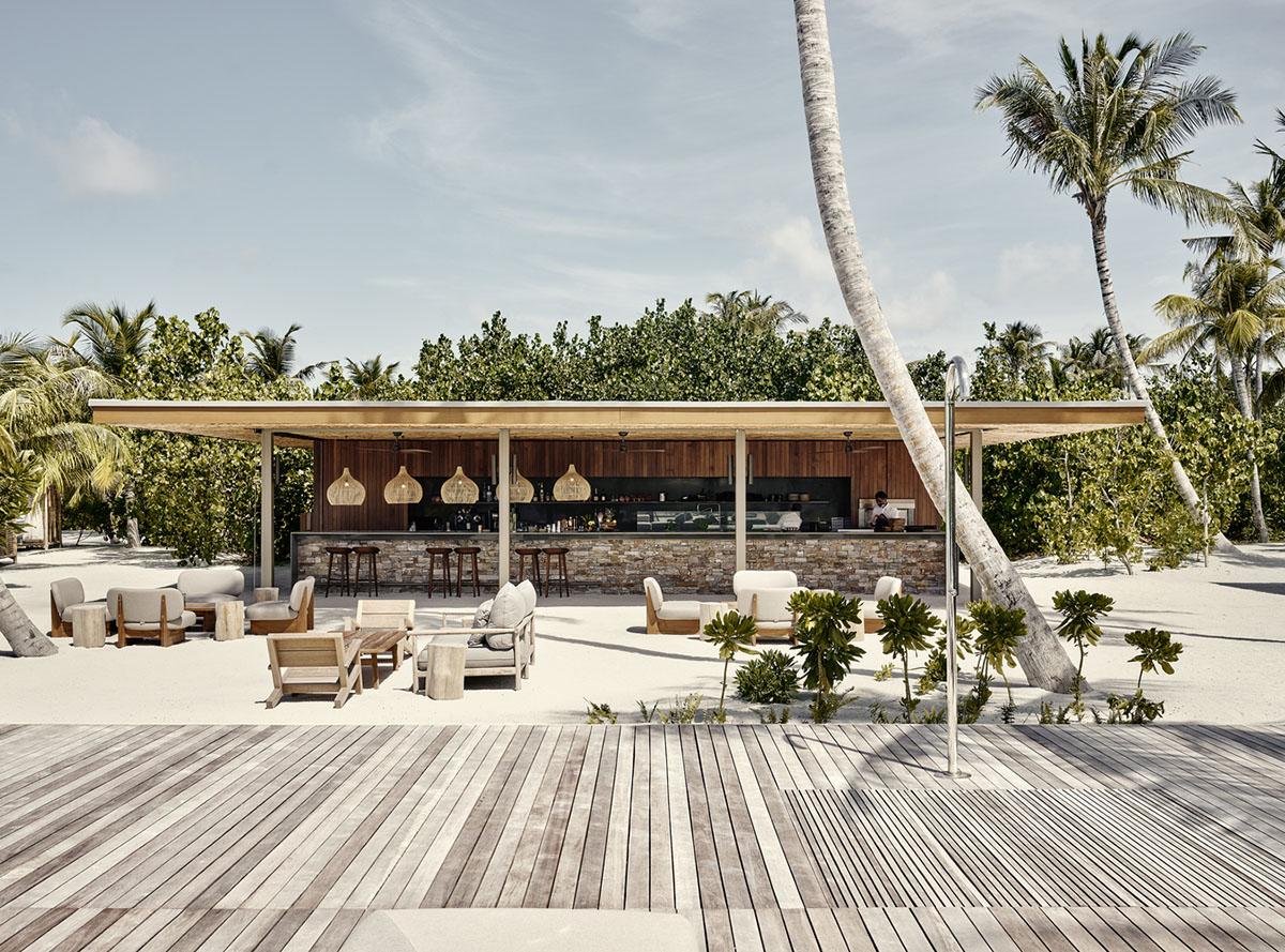 Studio MK27 completes Patina Maldives Hotel with earth-toned palette disappearing in sand