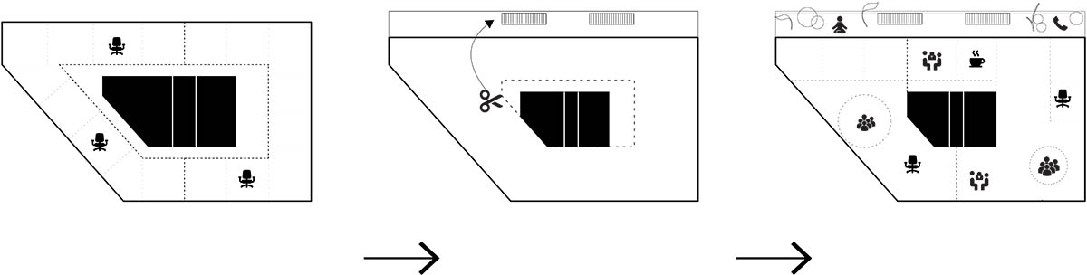 Studioninedots unveils workspace building with new spaces for interaction in Bordeaux