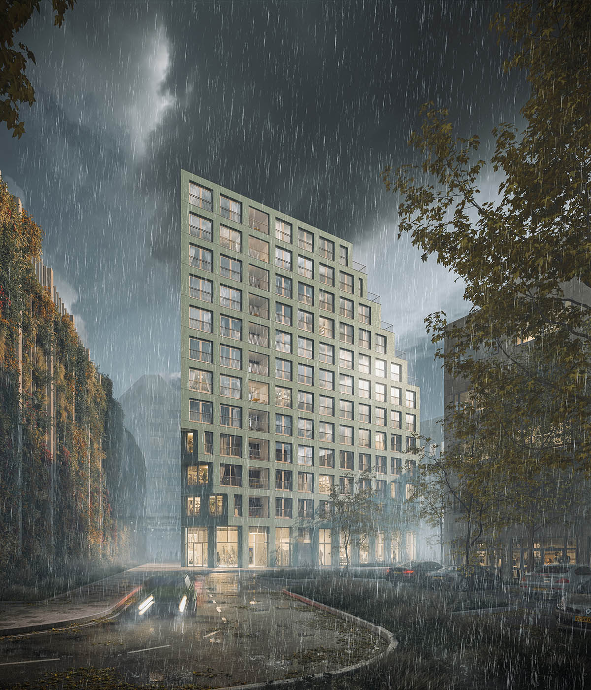 Studioninedots reveals design for a new housing block in Hyde Park