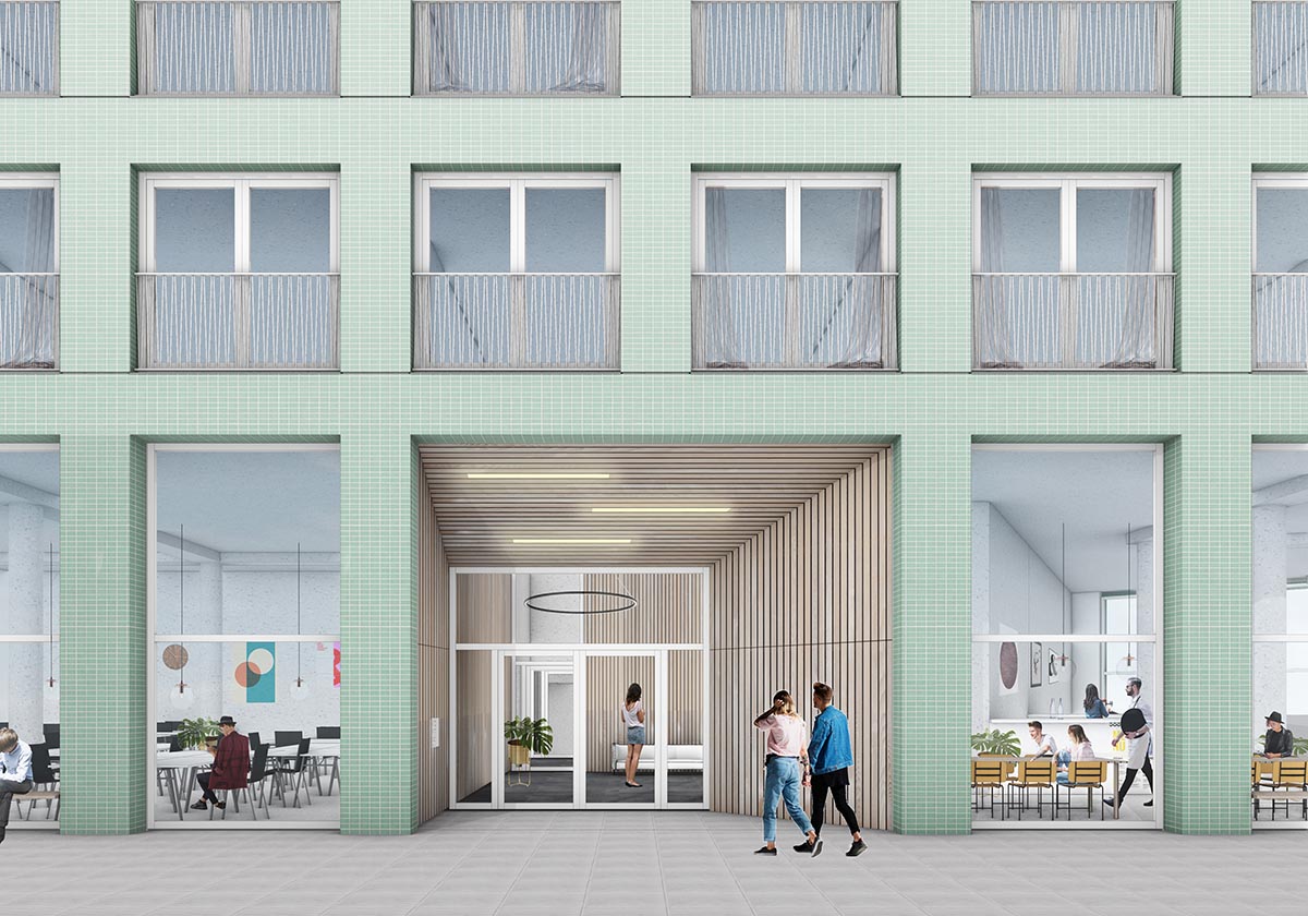 Studioninedots reveals design for a new housing block in Hyde Park