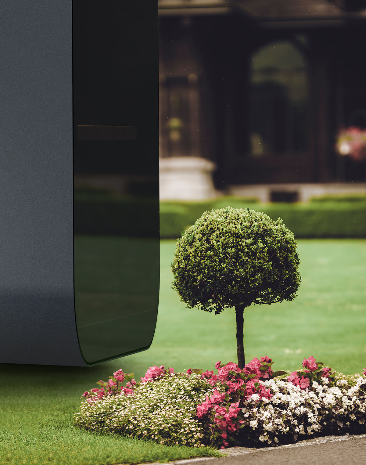 Livit created mini detached home office in black tint glass that can be installed in your backyard