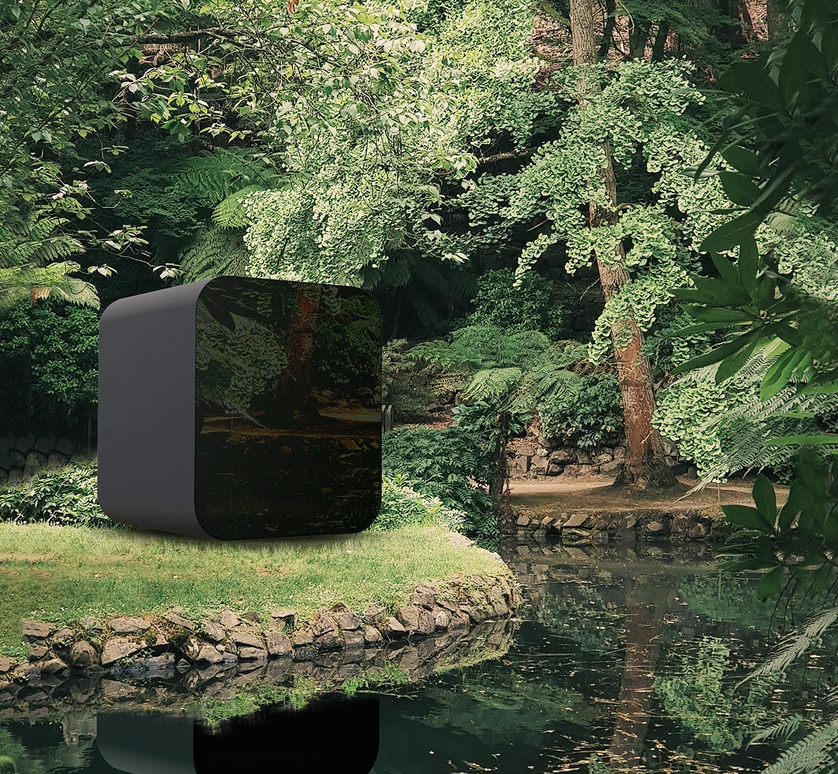 Livit created mini detached home office in black tint glass that can be installed in your backyard