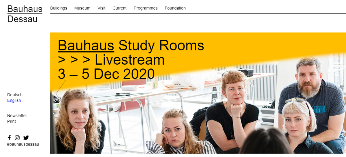 Bauhaus Dessau Study Rooms: ‘Habitat’: Live Stream via YouTube