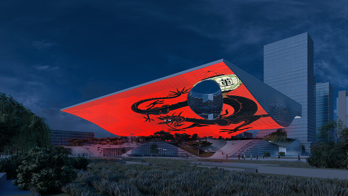 Coop Himmelb(l)au designs floating and sculpture-like Science and Technology Museum For Xingtai