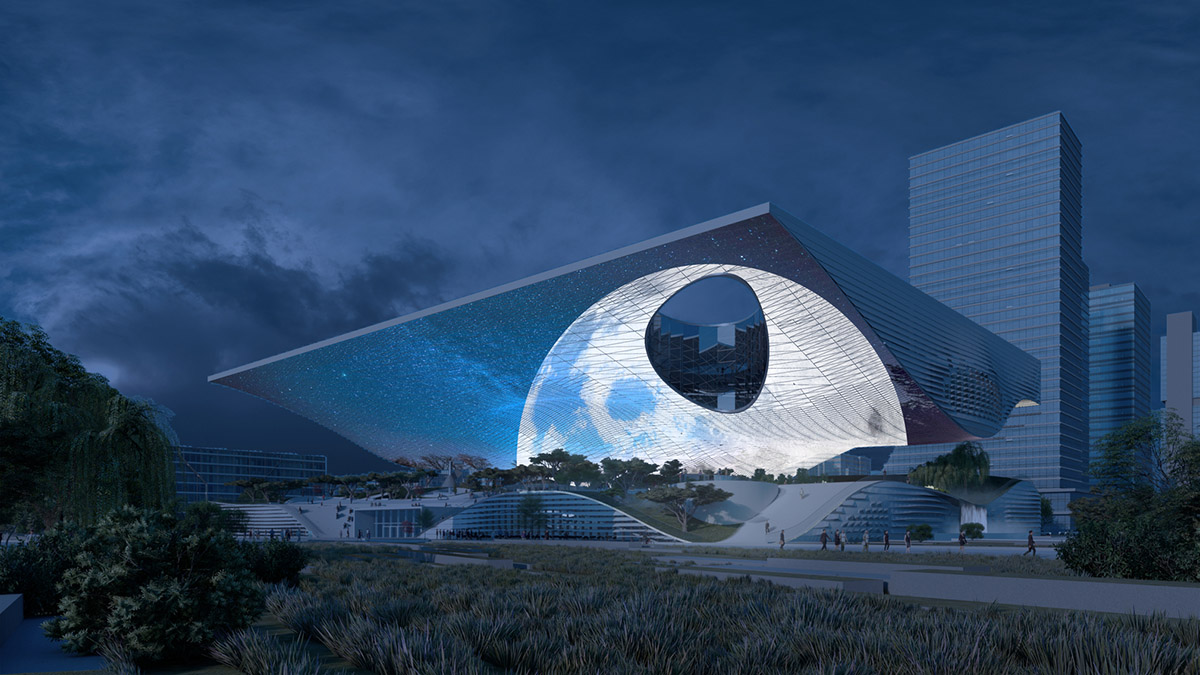 Coop Himmelb(l)au designs floating and sculpture-like Science and Technology Museum For Xingtai