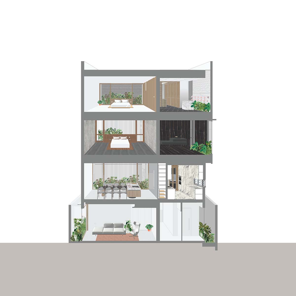 Whispering Curves House features a curved fa&ccedil;ade, giving a hug to nature in Bangalore