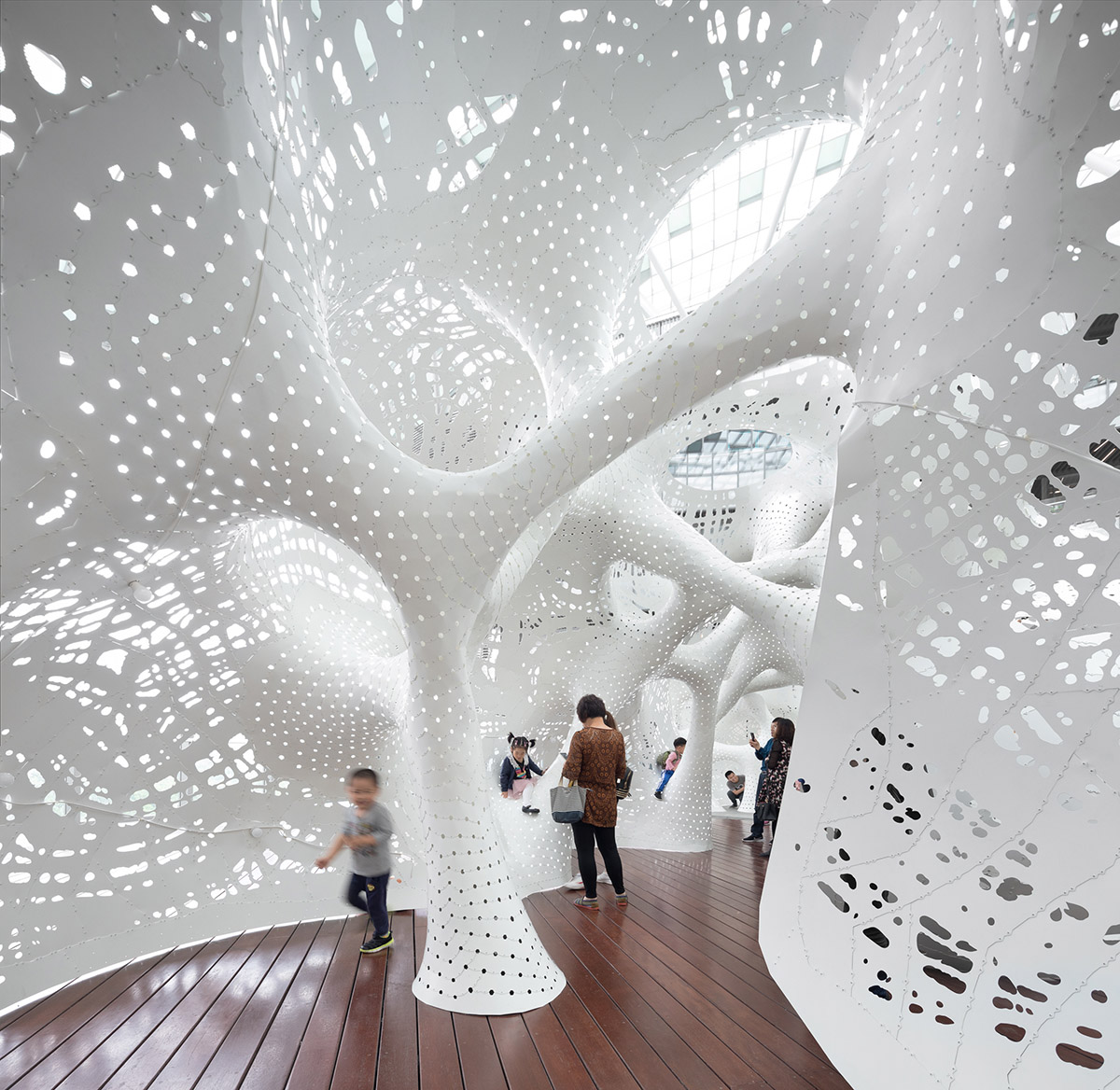 THEVERYMANY's giant spheroids land on the plaza of the Suzhou Center in China