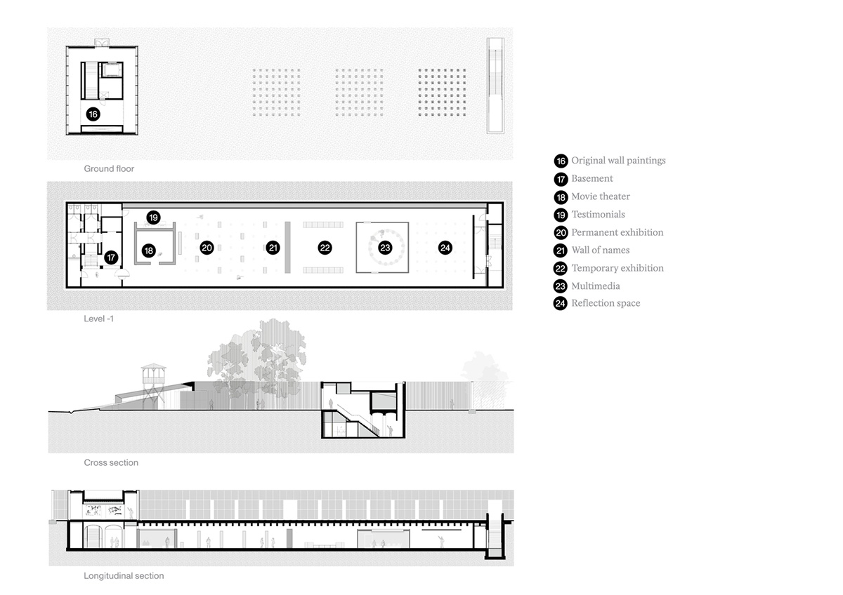 Inbo BV redesigns historic prisoner camp site with reflective pavilion and underground museum