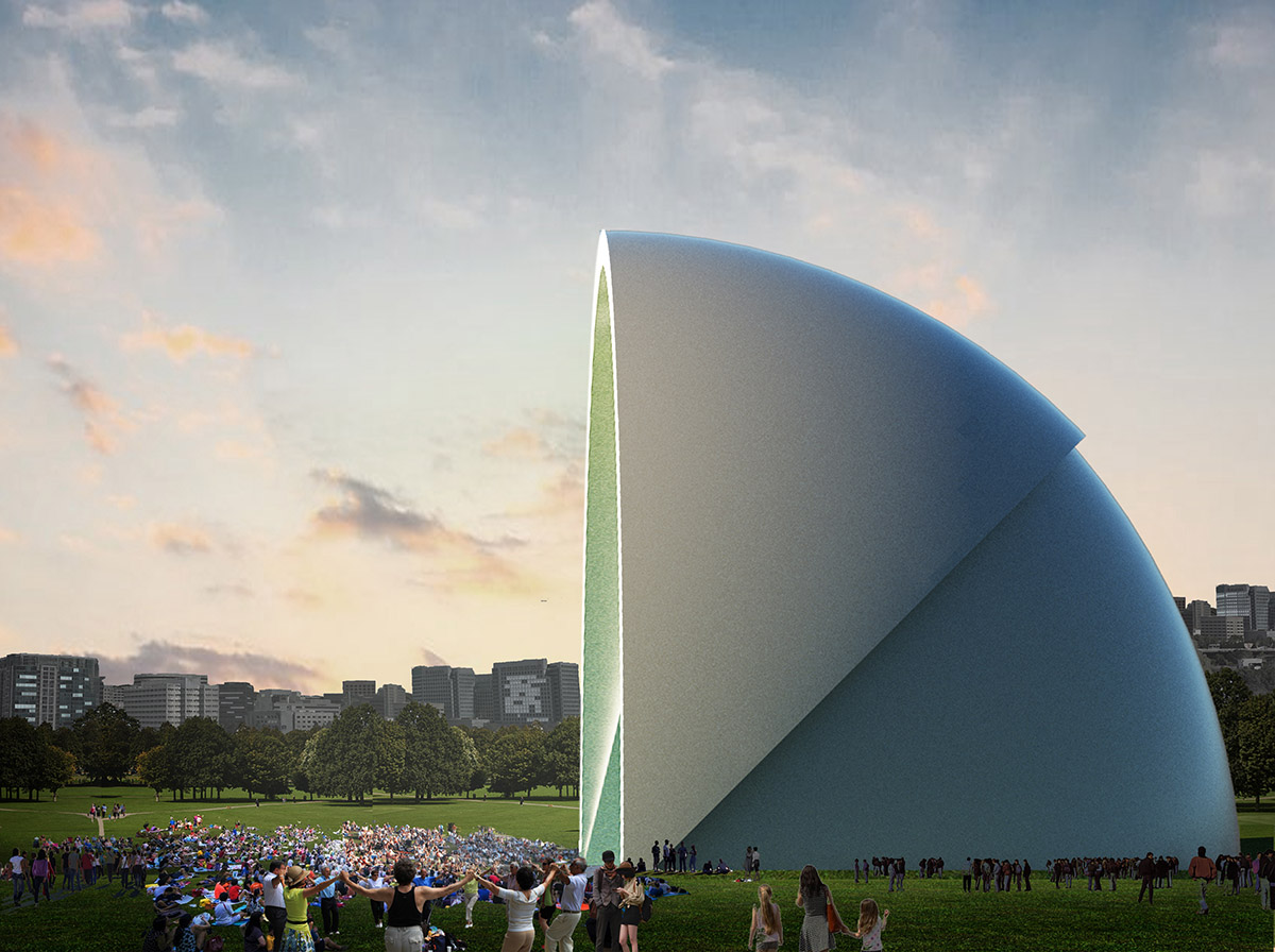 Ulf Mejergren Architects designs The Shell with configurable roof structure San José, California