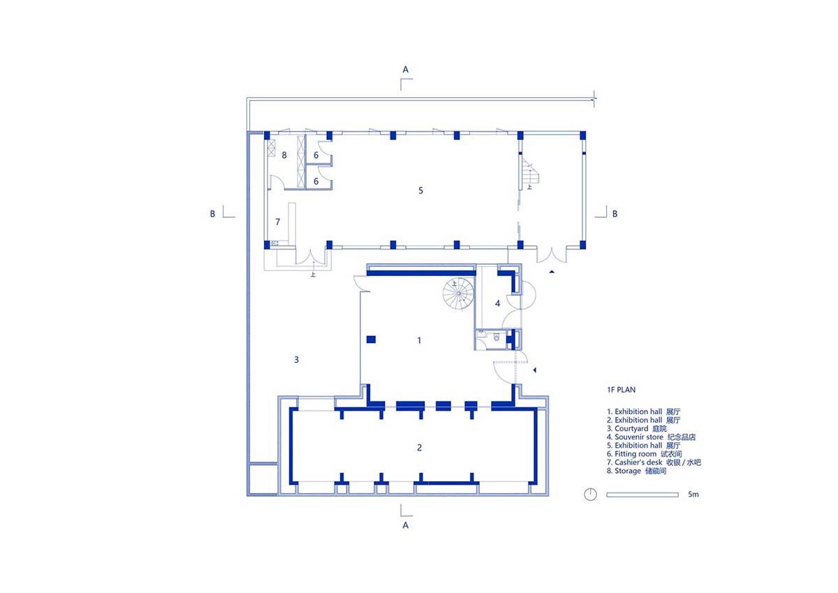 Ladder-Like sandalwood yellow volumes form Buddha artist's exhibition space and studio in China