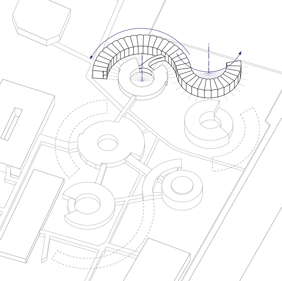 Manuel Herz Architects built curvilinear hospital with lattice-like brickwork in rural Senegal