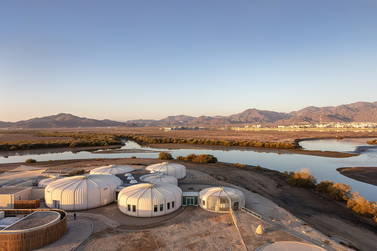 Hopkins Architects created seven interconnected pods for Turtle Sanctuary in Sharjah