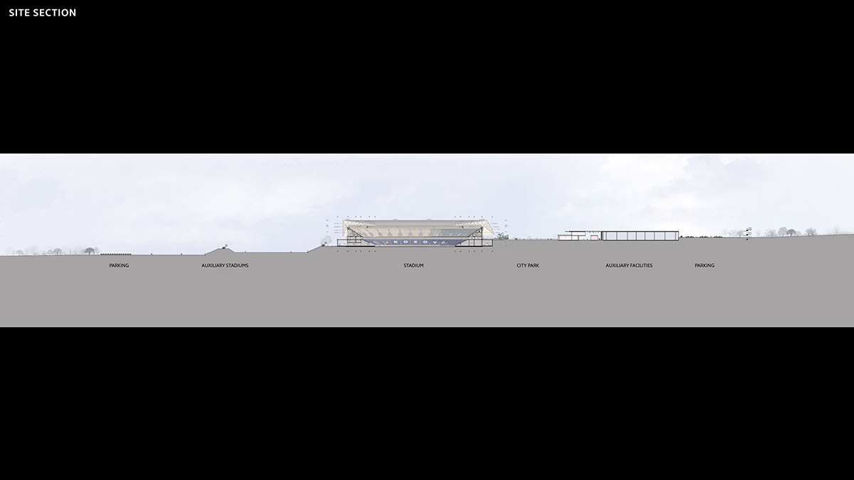 Tabanlioglu Architects unveils new Kosovo National Stadium wrapped by flexible and folded skin