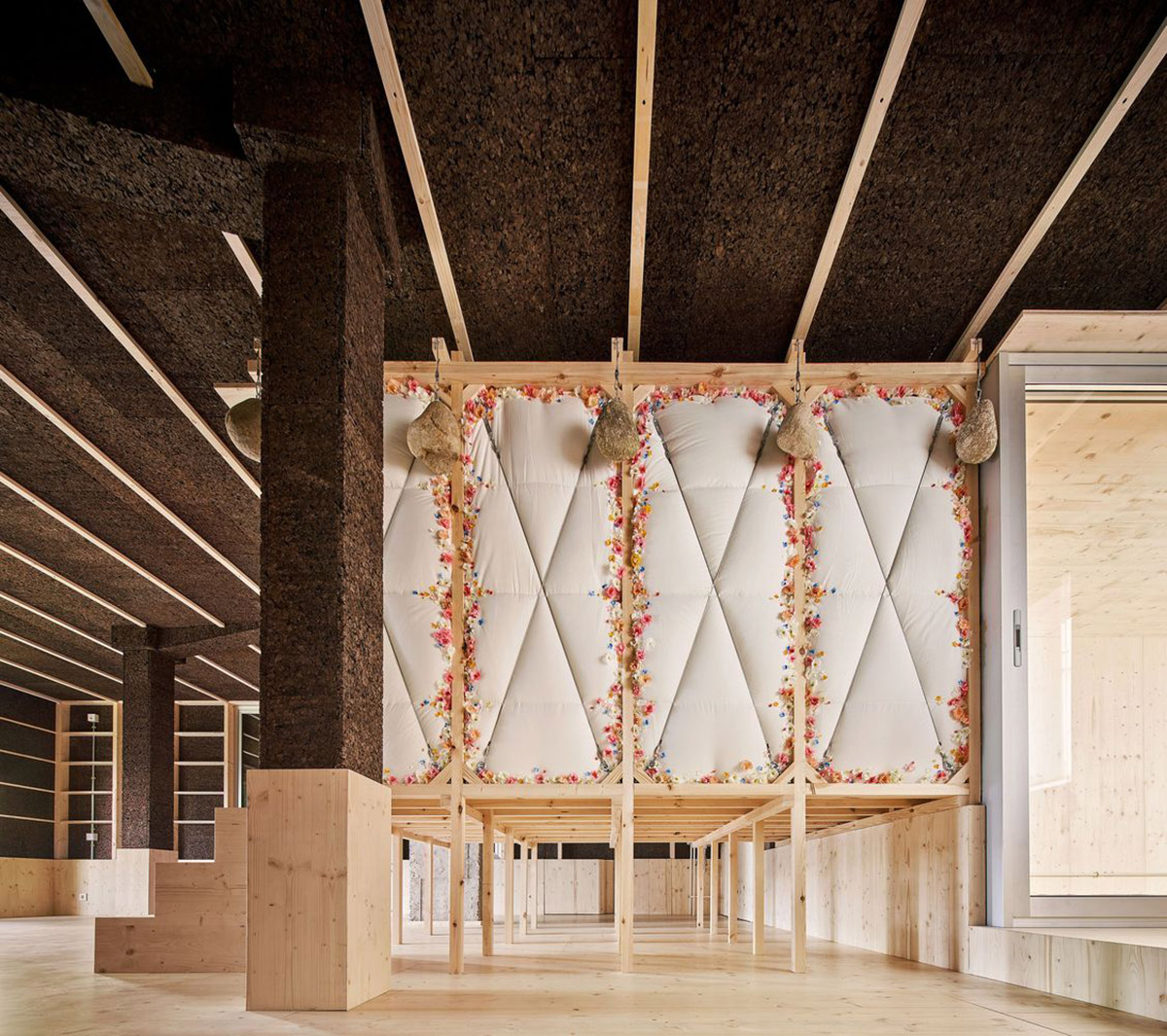 Takk renovates interior of a house in Madrid with wood and natural cork for energy efficiency