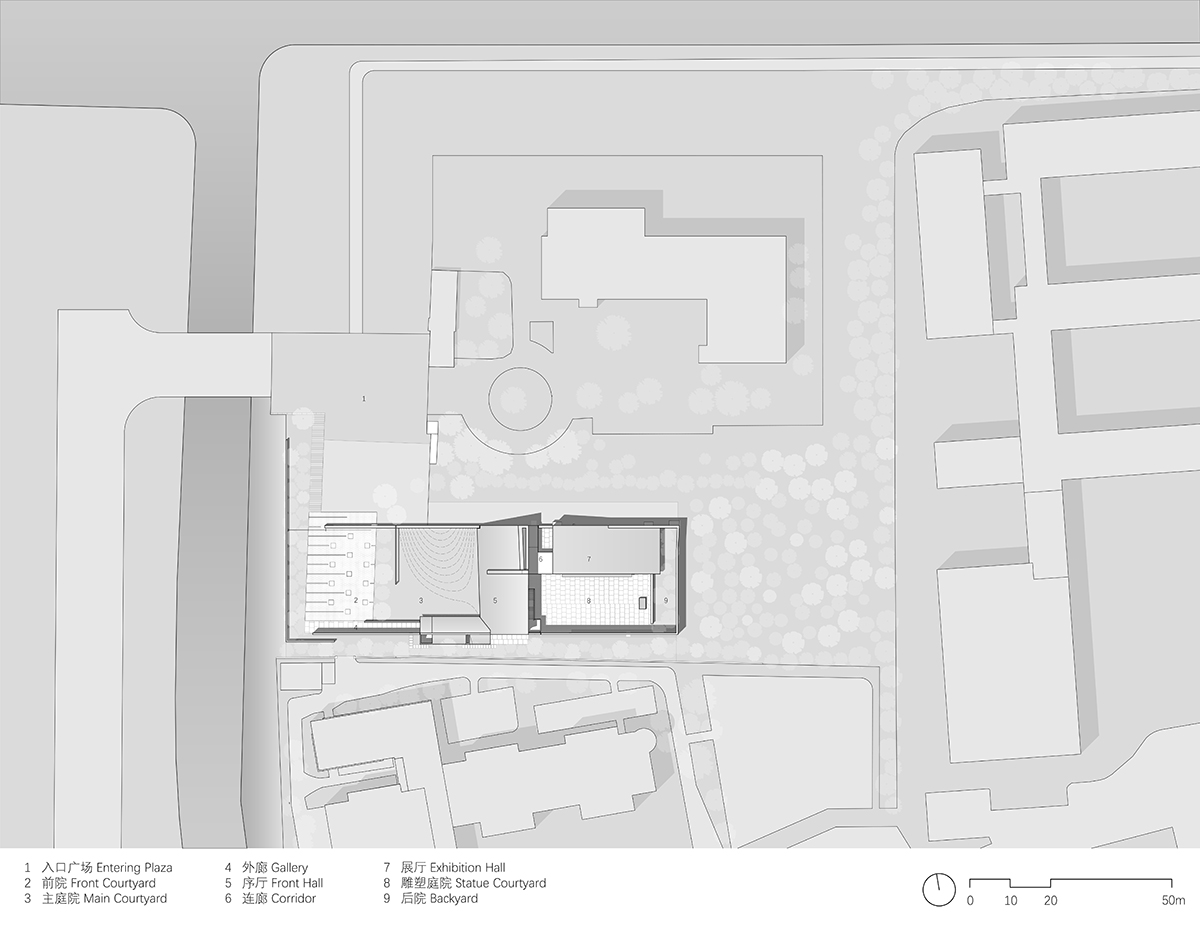 Atelier Deshaus built a memorial with enclosed walls to create a