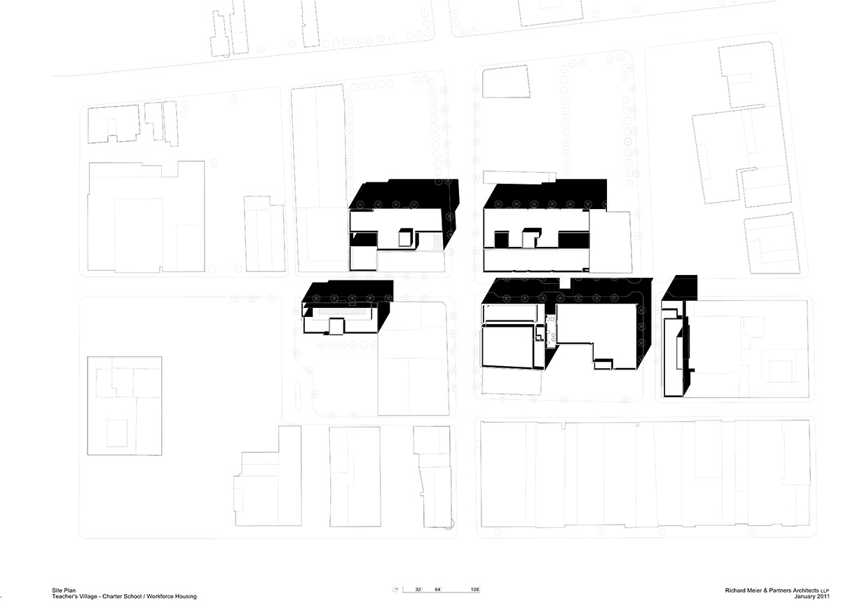 Richard Meier & Partners completes 3 new buildings featuring different façade palette in Newark