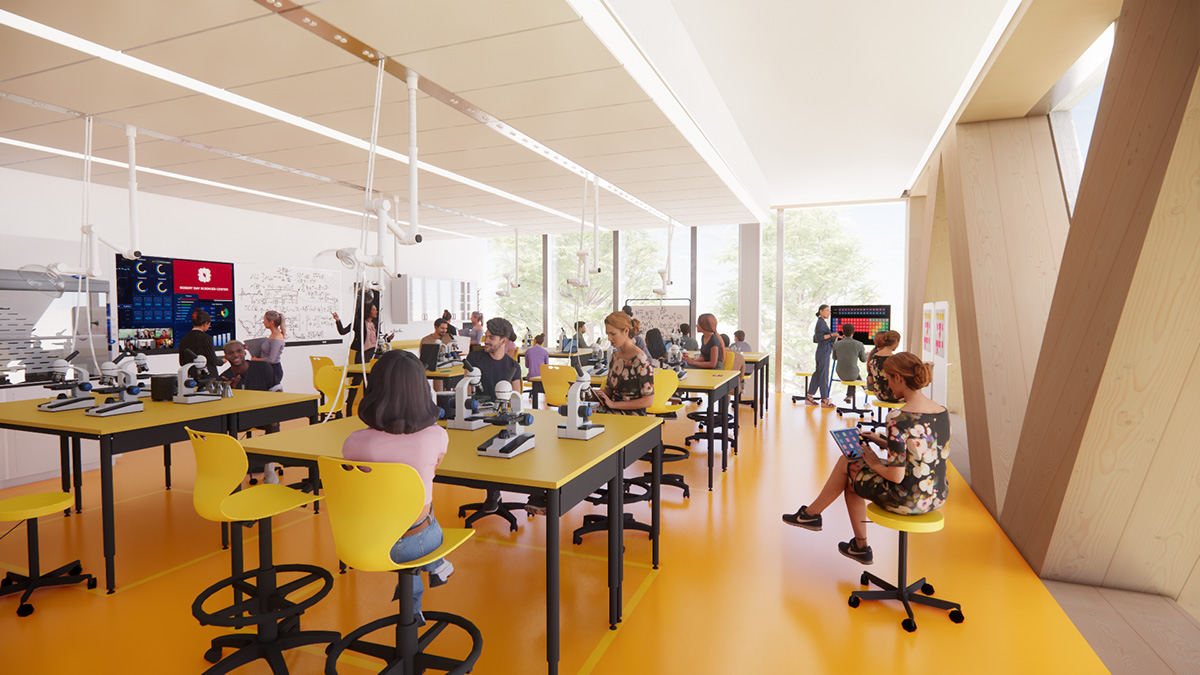 BIG breaks ground on jenga-like Robert Day Sciences Center at California's Claremont McKenna College