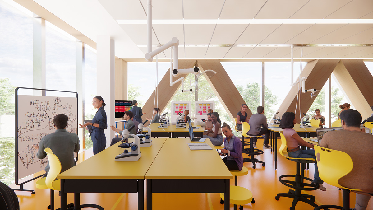 BIG breaks ground on jenga-like Robert Day Sciences Center at California's Claremont McKenna College
