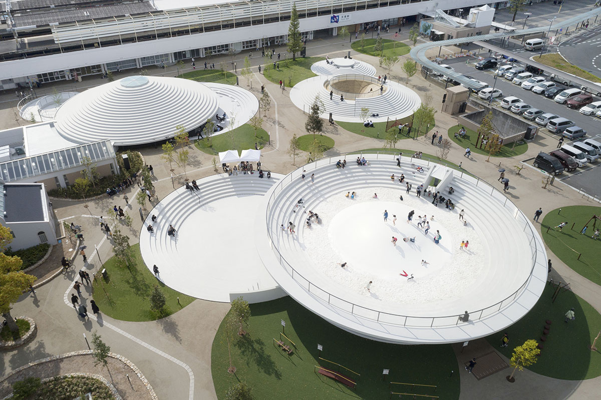 Nendo&rsquo;s first public space project revives Japanese tombs with rounded CoFuFun plaza