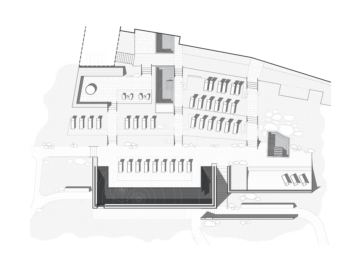 MacKay-Lyons Sweetapple Architects expands a concrete spa and thermal reserve in Quebec