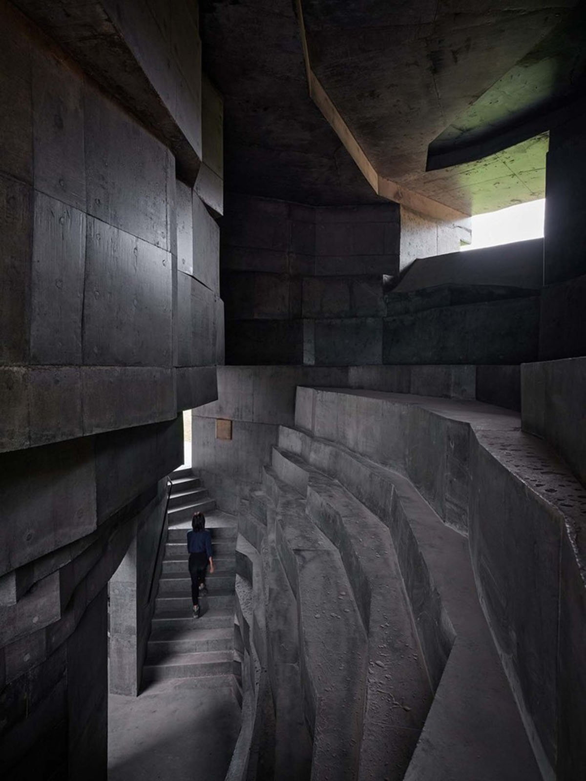 OPEN Architecture designs monolithic rock-like open-air concert hall in the north of Beijing