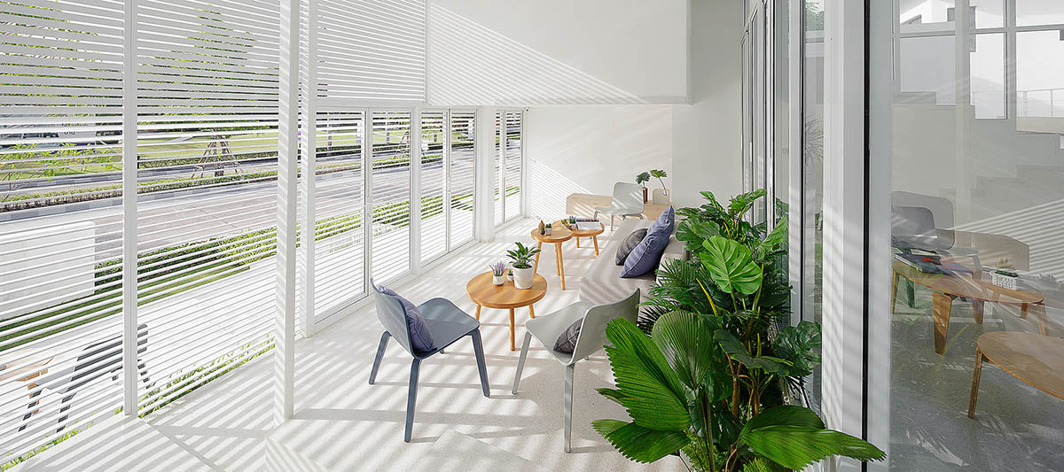 Design in Motion completes Sky Clubhouse with amphitheater-like entrance in Bangkok