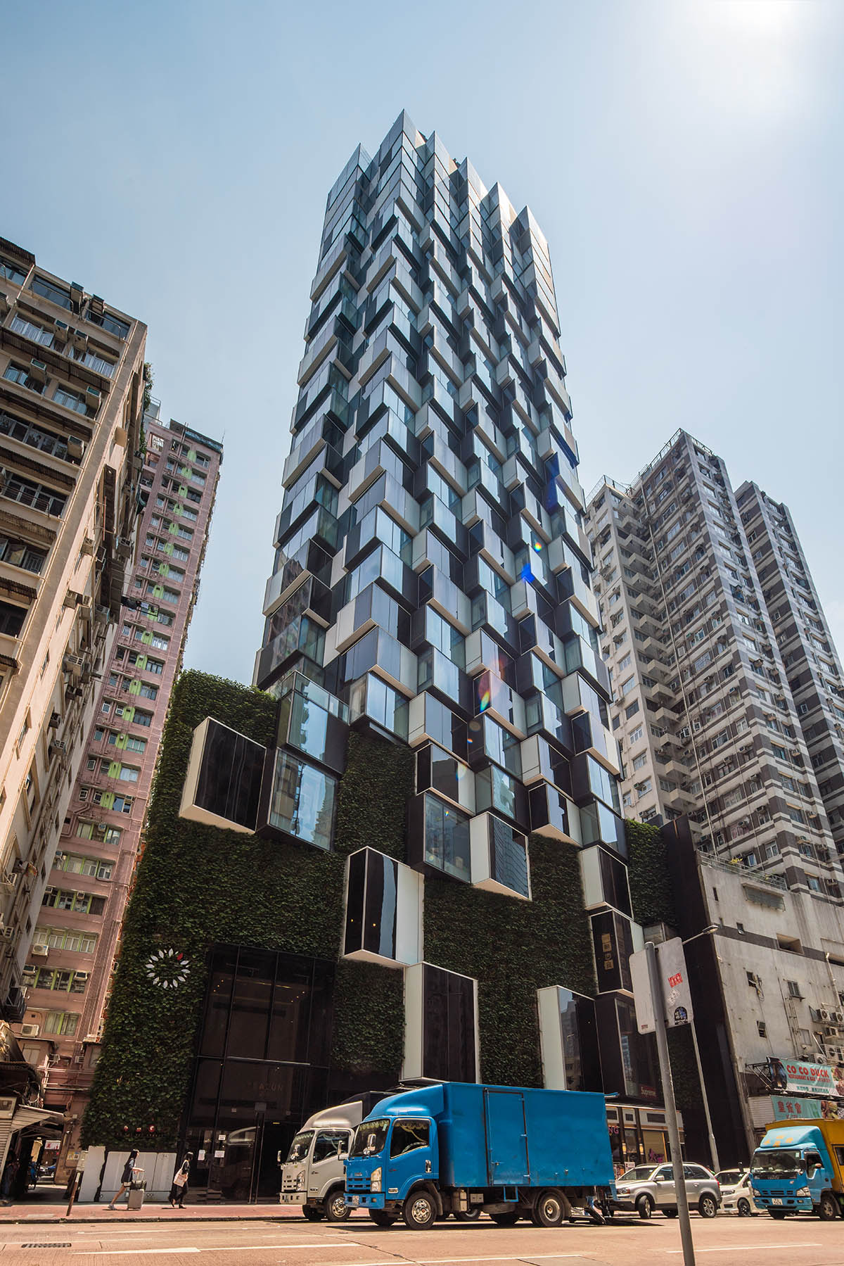 Aedas completes hotel tower with irregular protrusions in Hong Kong