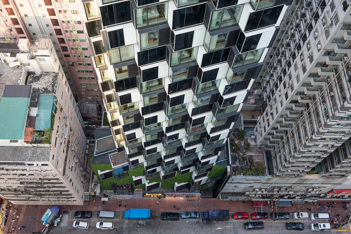 Aedas completes hotel tower with irregular protrusions in Hong Kong