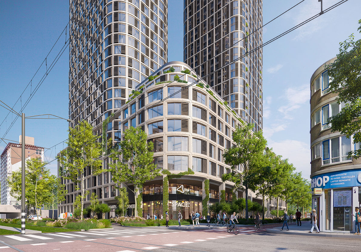 Mecanoo unveils design for The Grace Tower ensemble set to be tallest high-rise in The Hague