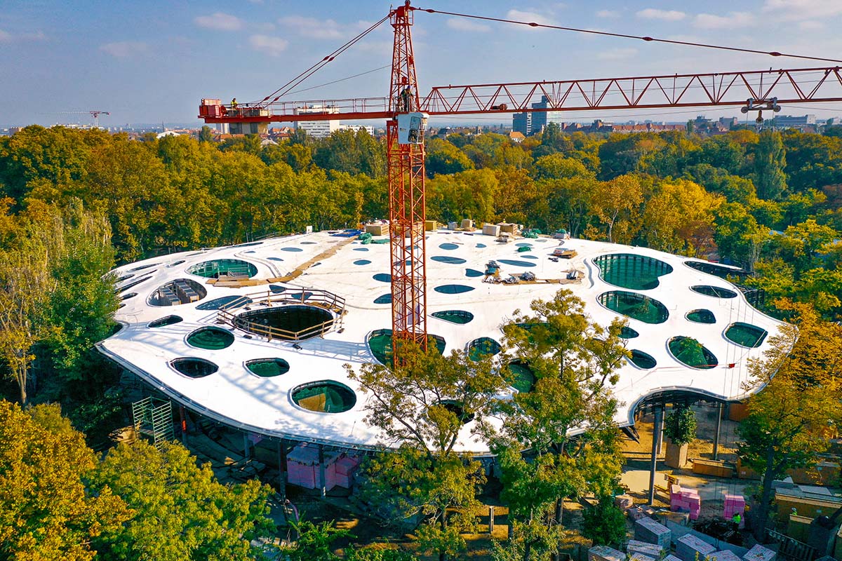 Sou Fujimoto's House Of Hungarian Music nears completion in Budapest