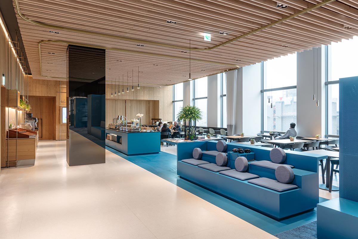 Mecanoo reflects the production of local tea with various social spaces in the interior of The Place